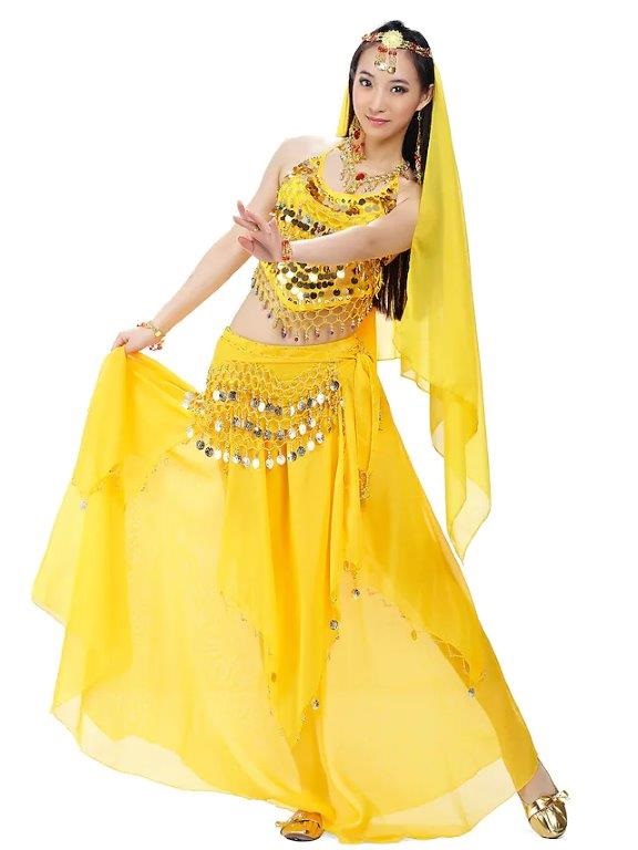 Strój damski Bollywood żółty